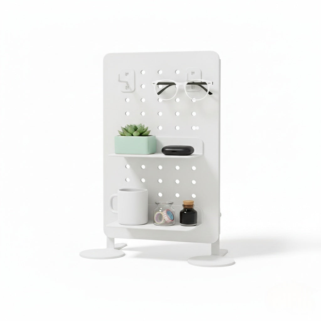 Metal Desktop Pegboard Organizer Set