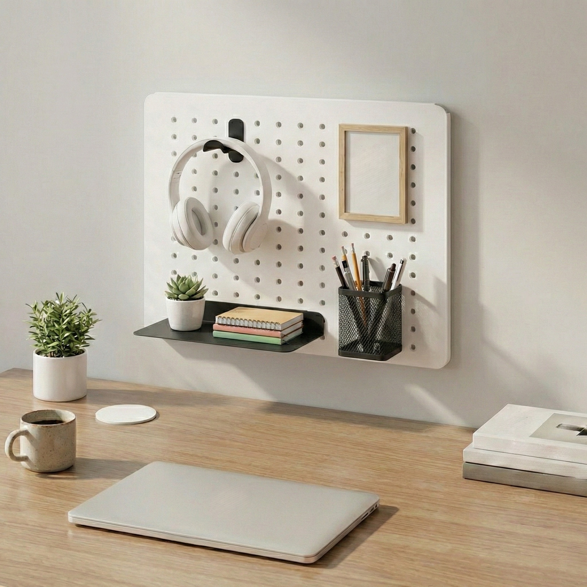 Metal Desktop Pegboard Organizer Set