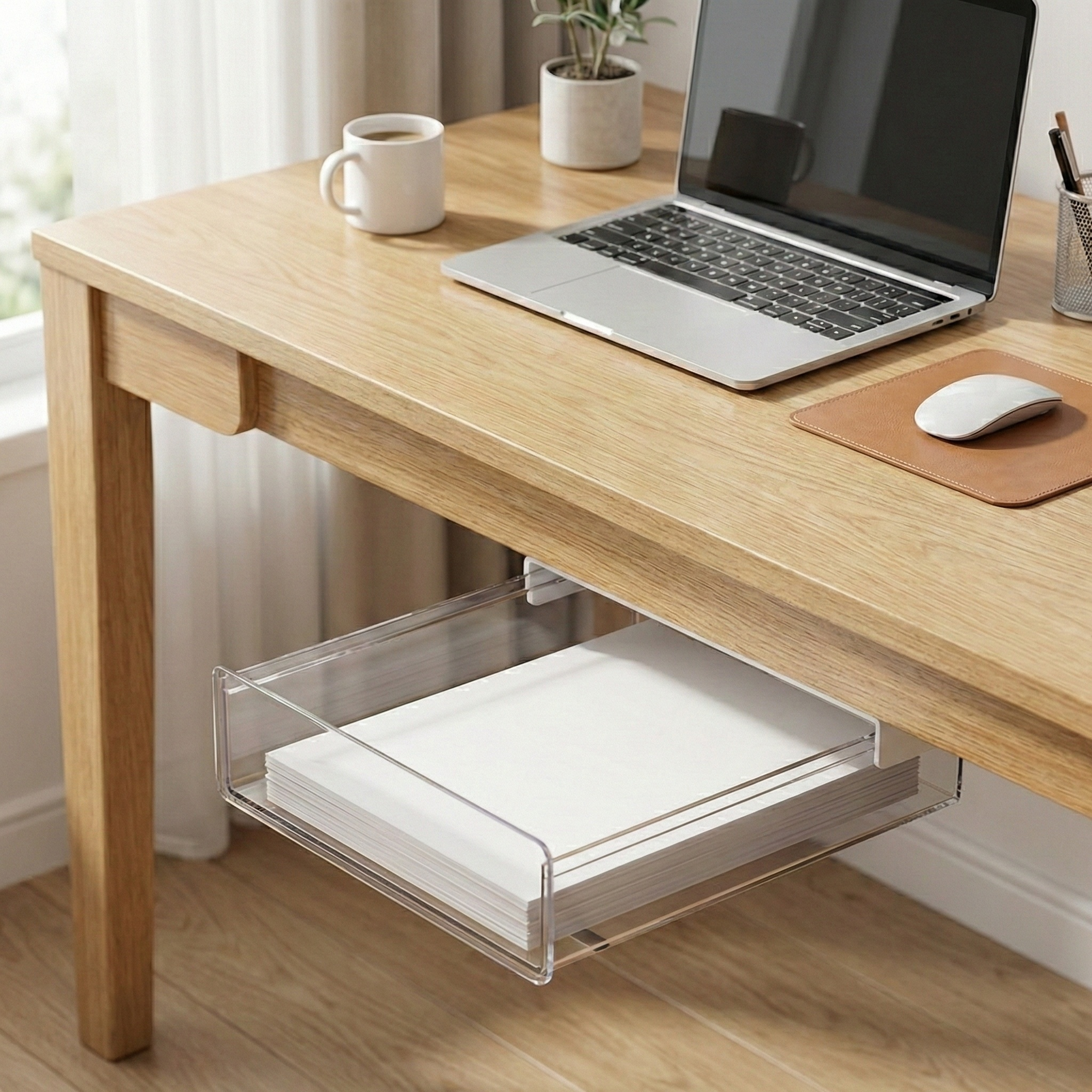 Under-Desk Slide-Out Drawer
