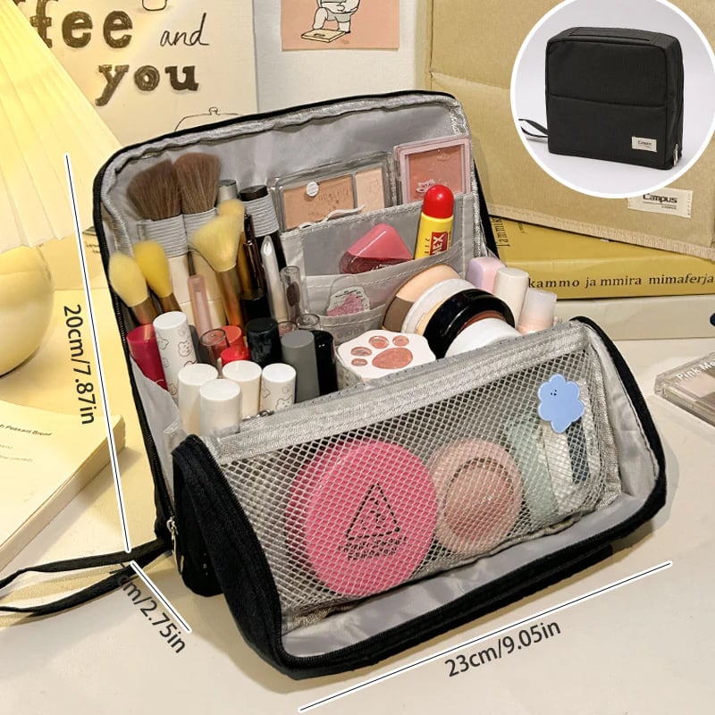 🔥Portable Large Capacity Standing Makeup Bag